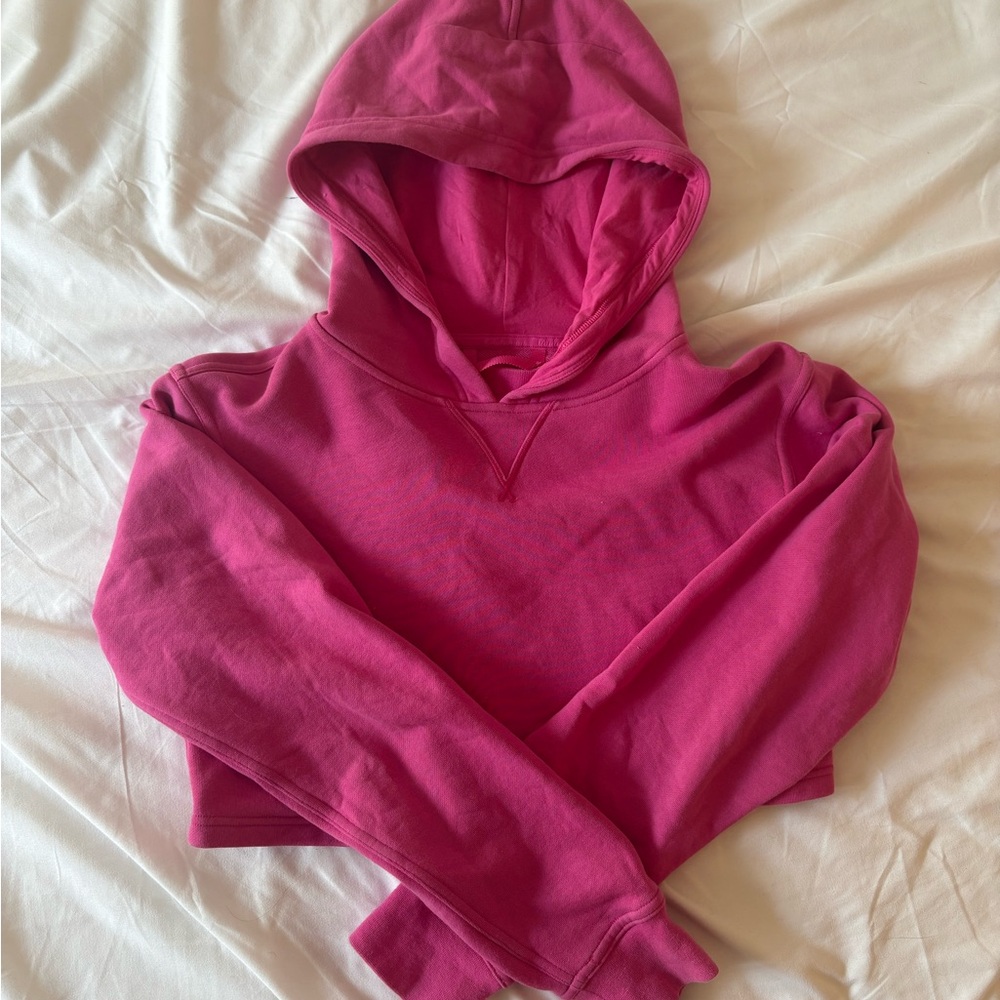 Lululemon “All Yours Cropped Hoodie” - sonic pink